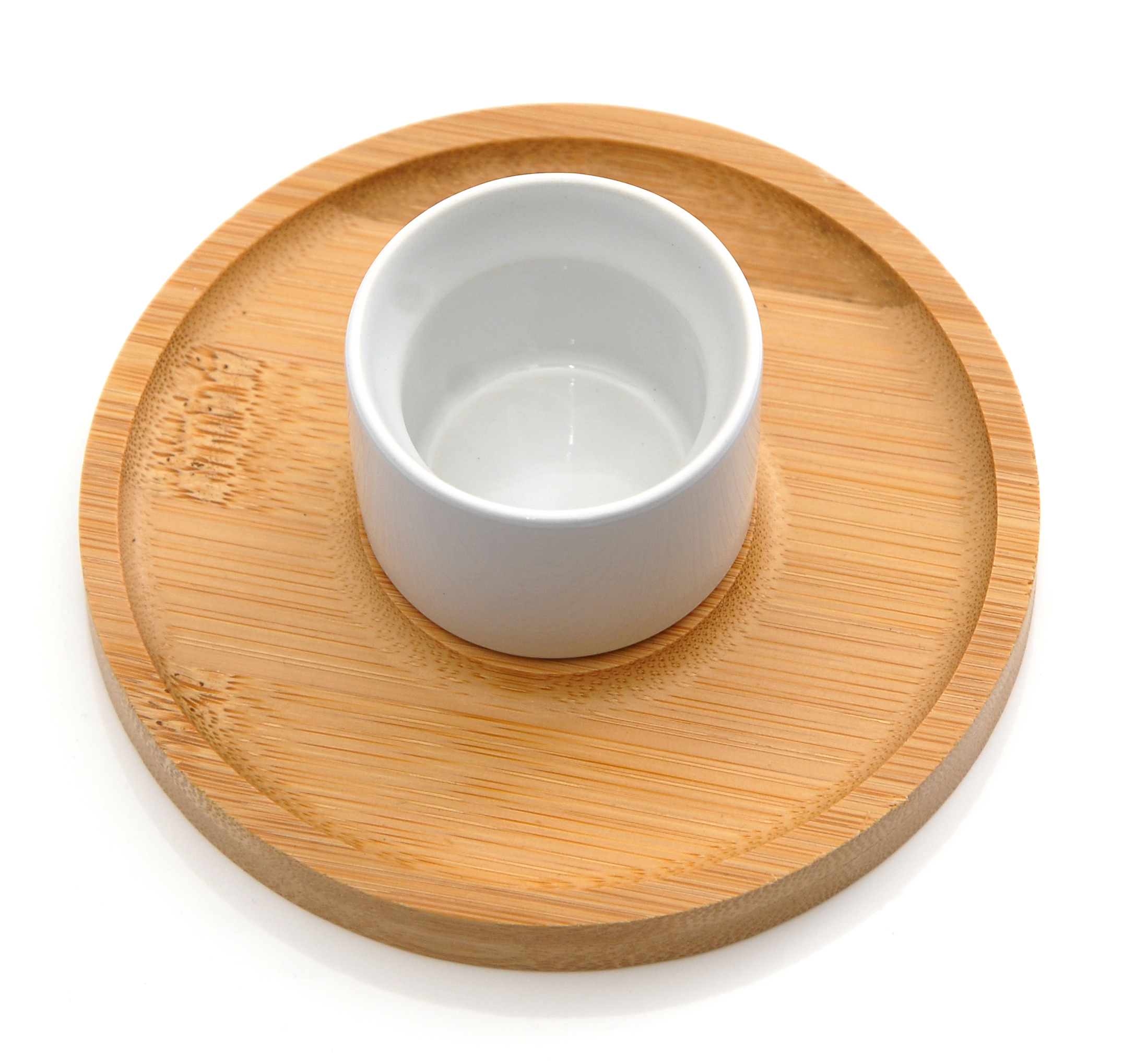 Keramický kalíšek na vajíčko s bambusovým talířkem